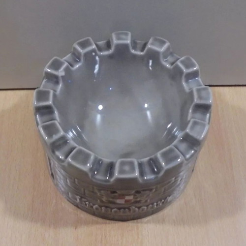 Kronenbourg beer old promotional ceramic ashtray used