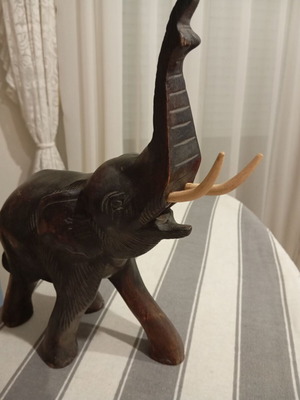 Decorative elephant with tusks souvenir from Africa like new