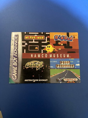 Game Boy Advance Namco Museum manual used, original