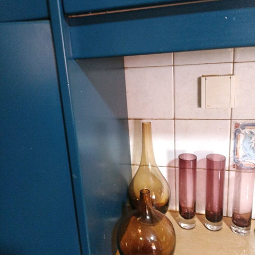 Set of decorative crystal bottles like new, 5 pieces