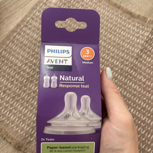Philips Natural Response silicone teats for 3+ months, pack of 2