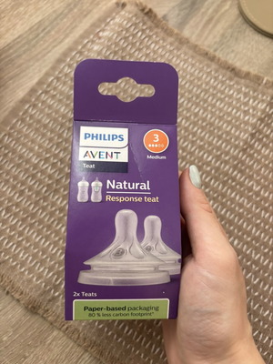 Philips Natural Response silicone teats for 3+ months, pack of 2
