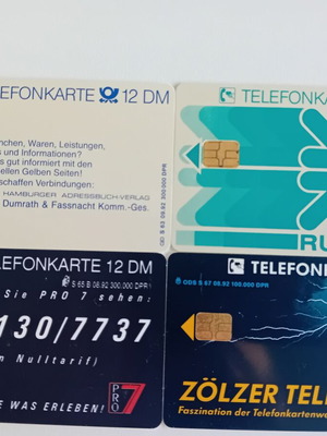 Phone cards Germany pack of 4 like new