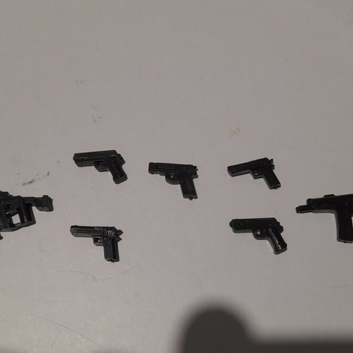 Lego weapons set new, 7 pistols and submachine guns