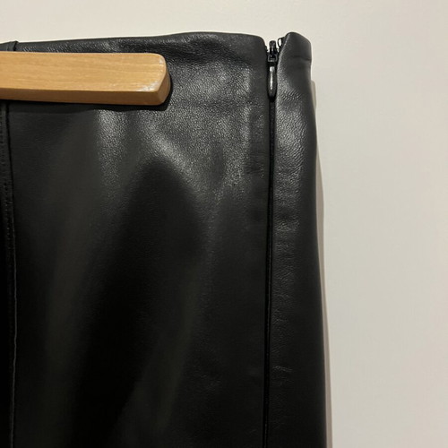 Zara leather midi skirt black, new, size M