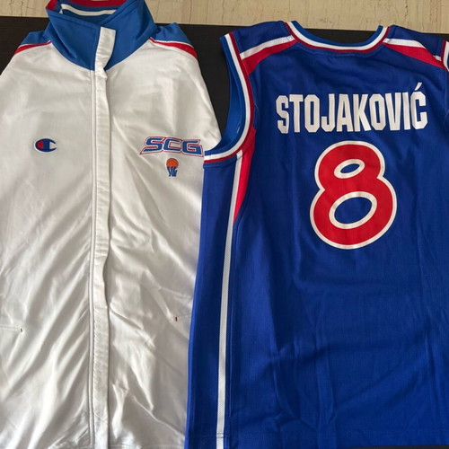 Authentic Serbia National Basketball Team Jersey like new with Predrag Stojakovic appearance