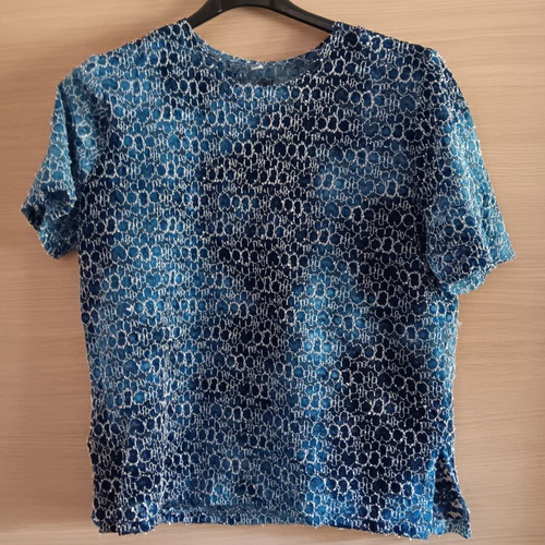 Women's short-sleeve blouse used, blue, sizes L and XL