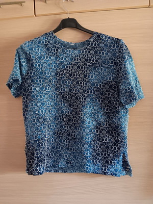 Women's short-sleeve blouse used, blue, sizes L and XL