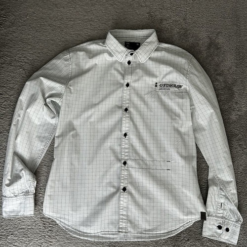 G Star Raw Vintage Mens Striped Long Sleeve Shirt used, size XL
