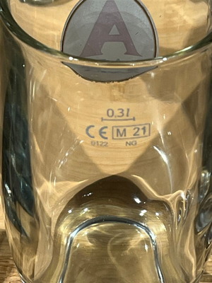 Alfa beer mugs with handle new, set of 7, 330ml & 500ml