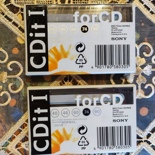 Sony CDit I 74 audio cassettes new, pack of 2