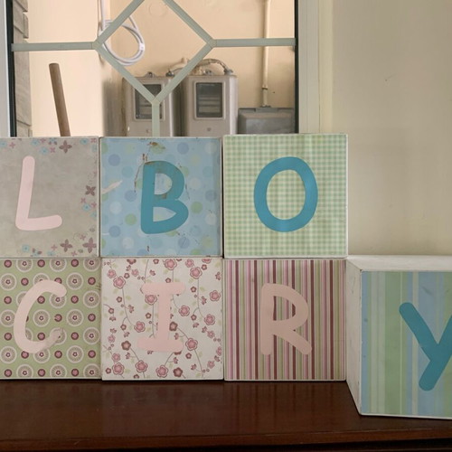 Children's decorative cubes for baptism like new