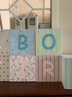 Children's decorative cubes for baptism like new