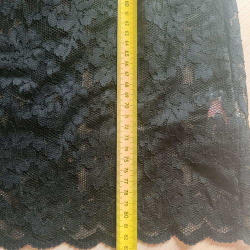 Intimissimi black negligee like new with lace and back opening