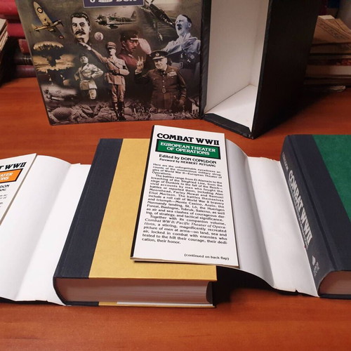 Combat WWII book set and 8 DVD collection used, English