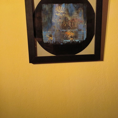 Iron Maiden decorative vinyl in frame