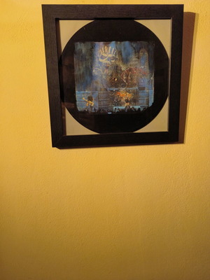 Iron Maiden decorative vinyl in frame