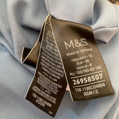 Marks & Spencer coat like new, turquoise, size L