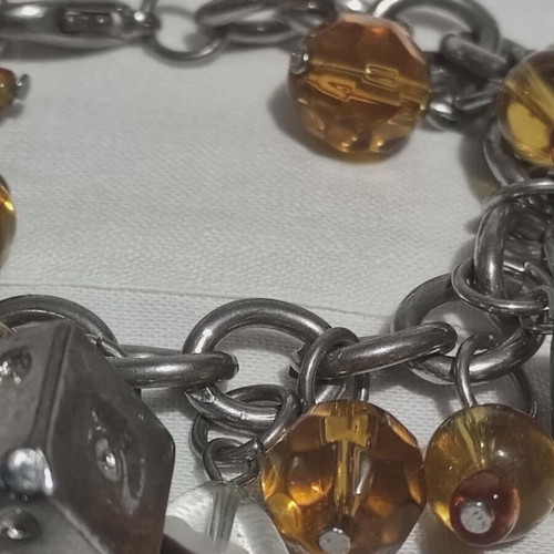 Bracelet with semi-precious stones like new, multicolor