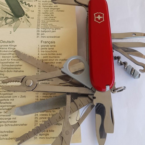 Victorinox 1.8810 Survival Kit used with sheath wear