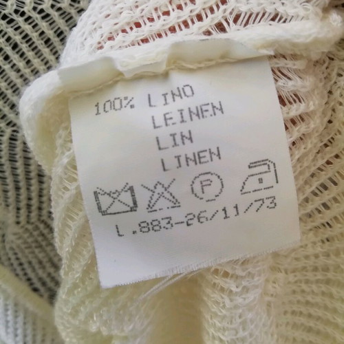 Rossana Orlandi Linen Blouse like new, beige, one size