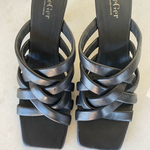 Leger leather women's mules like new, size 42, black