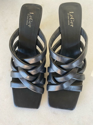 Leger leather women's mules like new, size 42, black