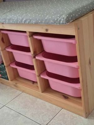 Bookshelf, desk, drawer, and storage space like new