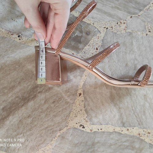 Mia rose gold sandals size 39 like new with rhinestones
