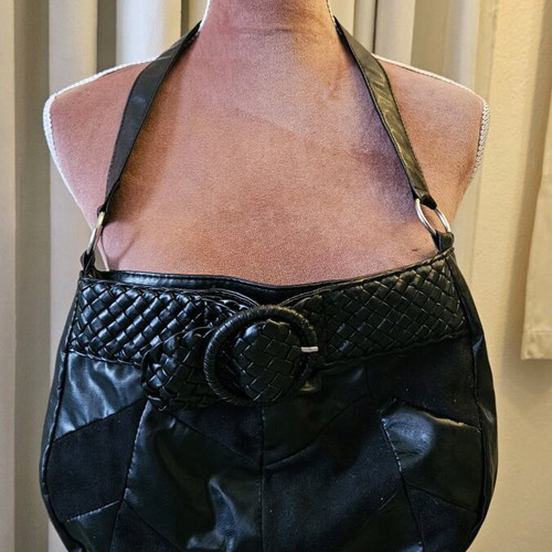 Shoulder handbag black new 25x30 cm