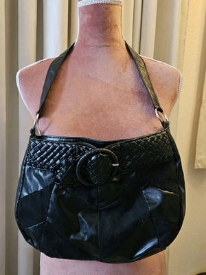 Shoulder handbag black new 25x30 cm