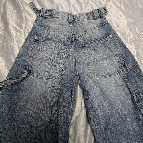 Bershka Carpender baggy wide leg pants size 32 like new, blue
