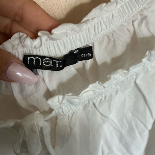 White boho blouse Mat like new, One Size