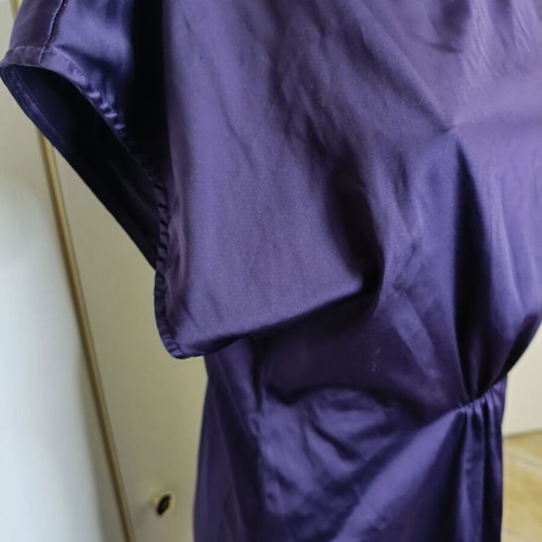Mango satin midi dress like new, purple -  13,00 - Vendora.cy