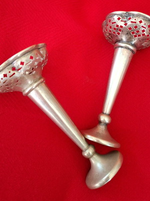 Silver-Plated Antique Vases Like New From Early 1900s