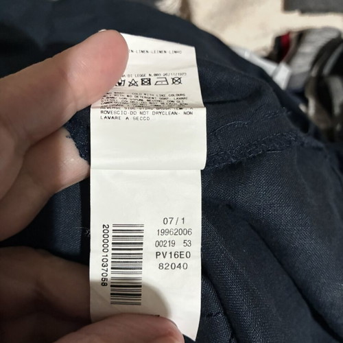Versace linen shirt very dark blue XXL like new