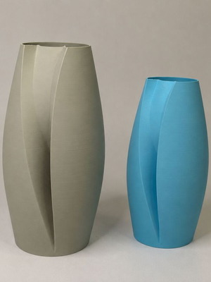 Σετ 2 βάζα AERIS Minimal 3D Printed με οργανικό σχεδιασμό