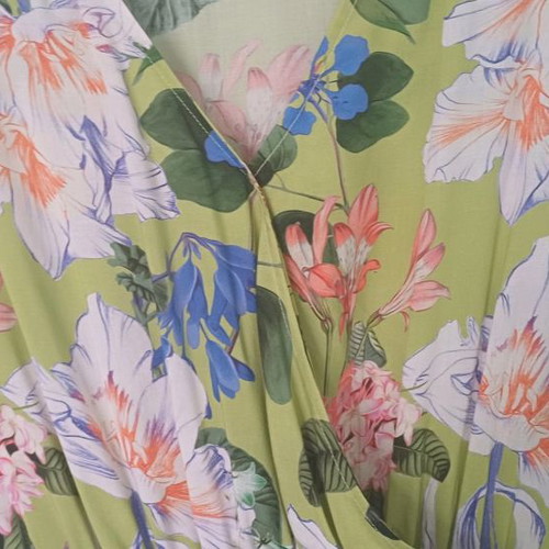 Women's Printed Blouse in Light Green Color