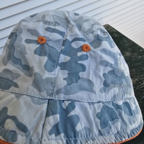 Children's hat small size, turquoise, 100% cotton