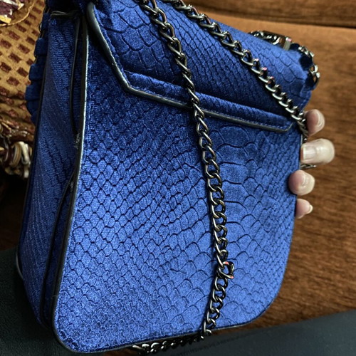 BSB women's bag new, blue with chain and clutch