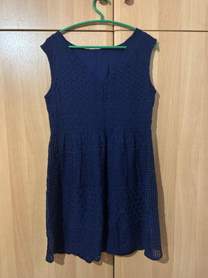 Φόρεμα mini Bershka κεντητό μέγεθος M σαν καινούργιο μπλε