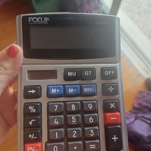 Focus KT-680AR desktop calculator, 12 digits