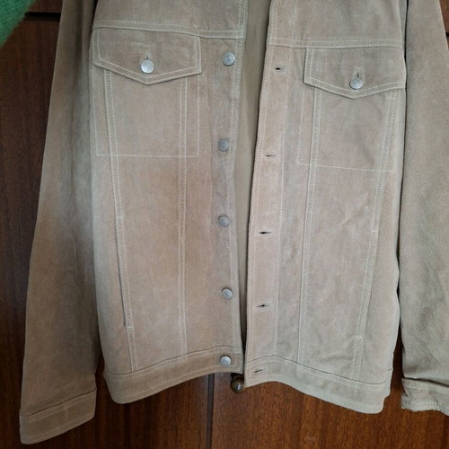 Jacket leather beige like new, full leather size M