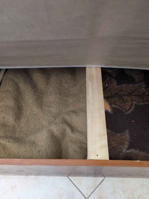 Sofa bed used with storage space