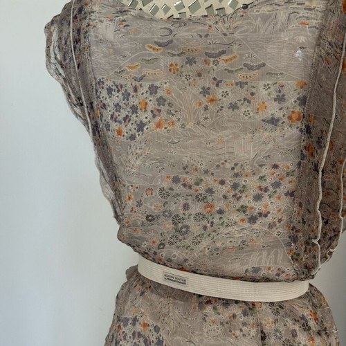 Maison Scotch silk boho dress size M like new, vintage floral print