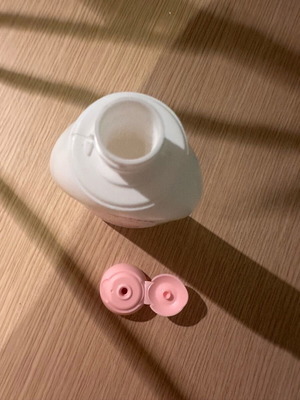 Liquid container used with large opening