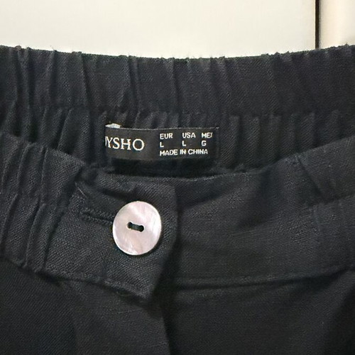 Oysho linen pants black like new