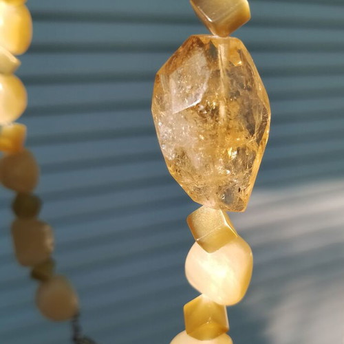 Handmade Citrine Necklace like new, yellow