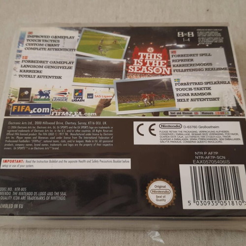 Nintendo DS FIFA 07 sealed new