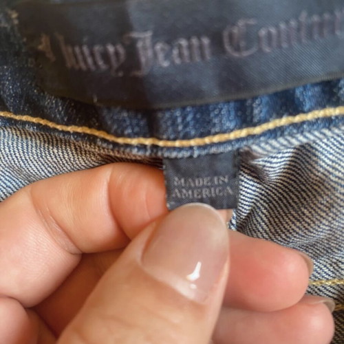 Juicy Couture Vintage Denim Shorts Mid Rise Frayed Hem Size S
